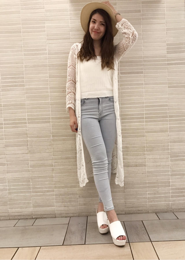 店頭コーデ！ニットキャミ付きカーディガン♡Nao