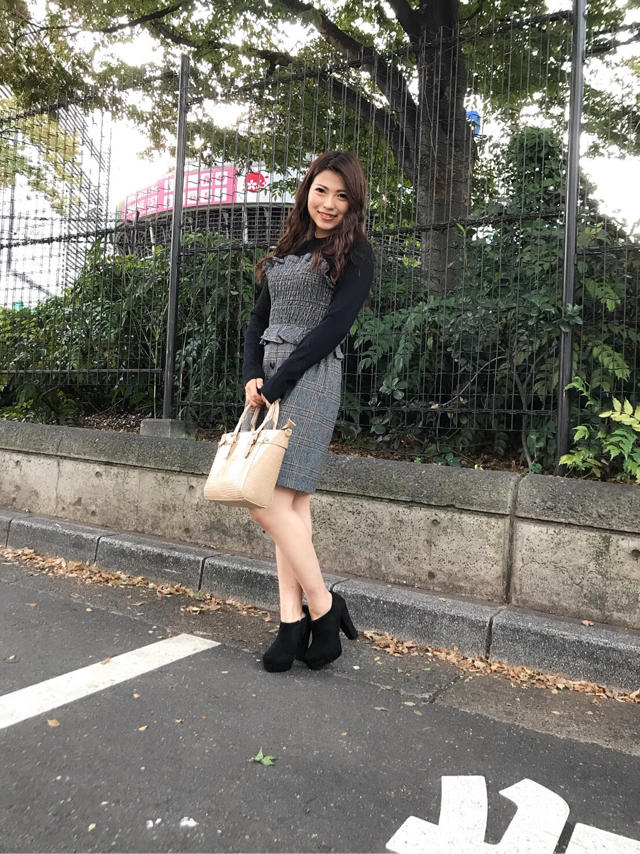 チェック柄ワンピースで女子力upコーデ♡satou
