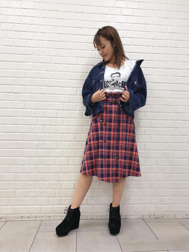 ベティーちゃんロングTシャツ！カラフルトレンチスカート♡みい