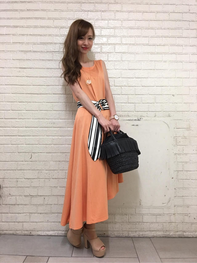 本日ルミネ10%最終日！！トレンド感満載★イレヘムノースリワンピ☆Misaki