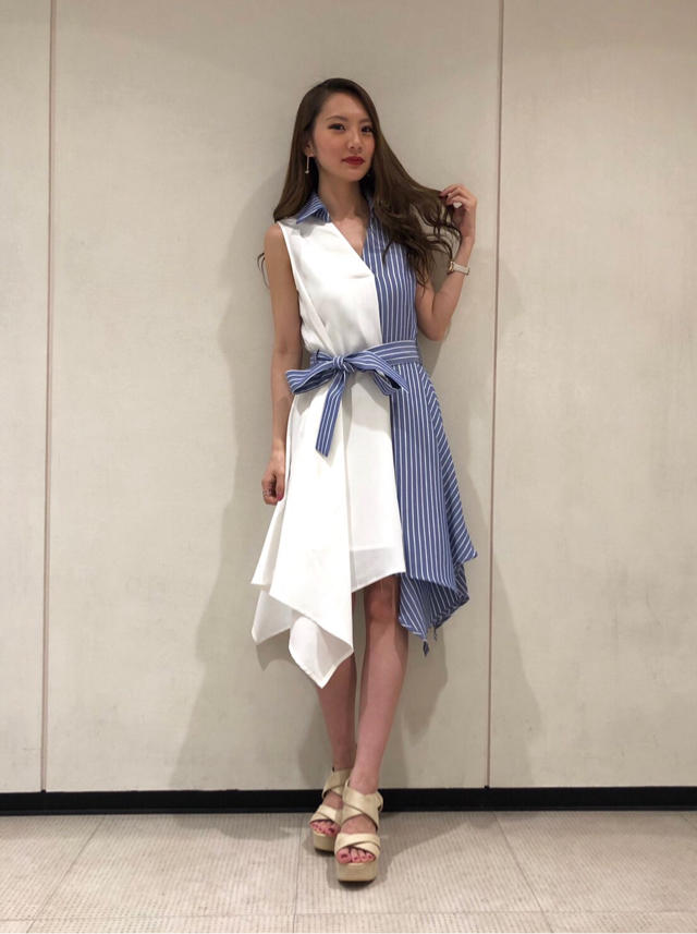 ブロッキングで爽やか♡シャツワンピース♡NANA