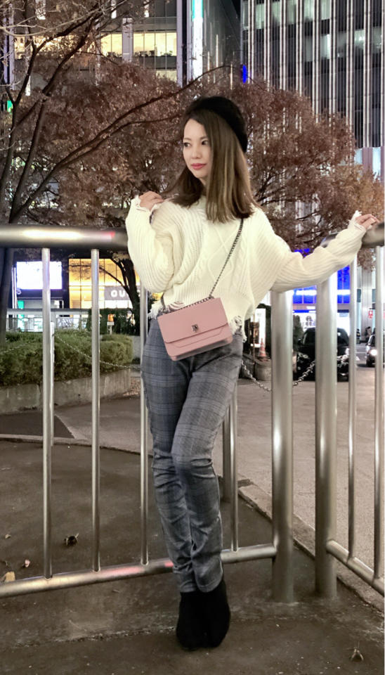 ♡クラッシュケーブルニットとオススメストレッチパンツの紹介♡ 黒豆●●