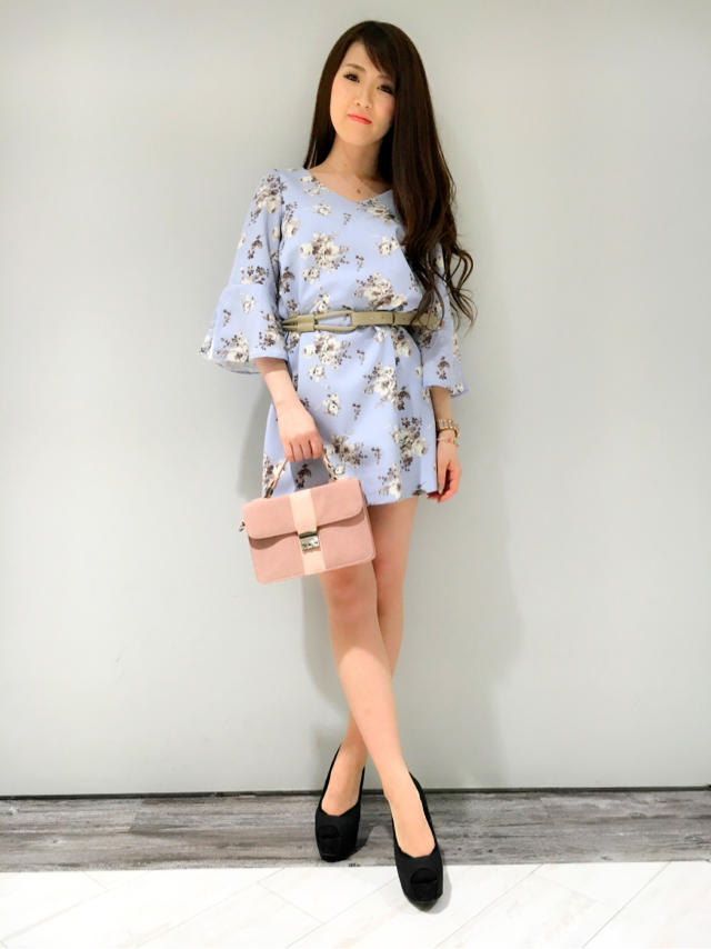 フェミニン花柄ワンピ♡