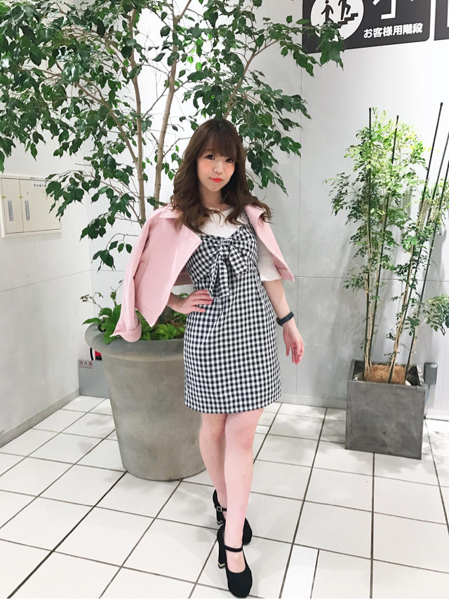 インナー付きギンガムミニワンピース❁*…Nao