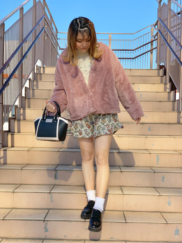 popteen掲載☆ エコファーコートのこーで♡ mai