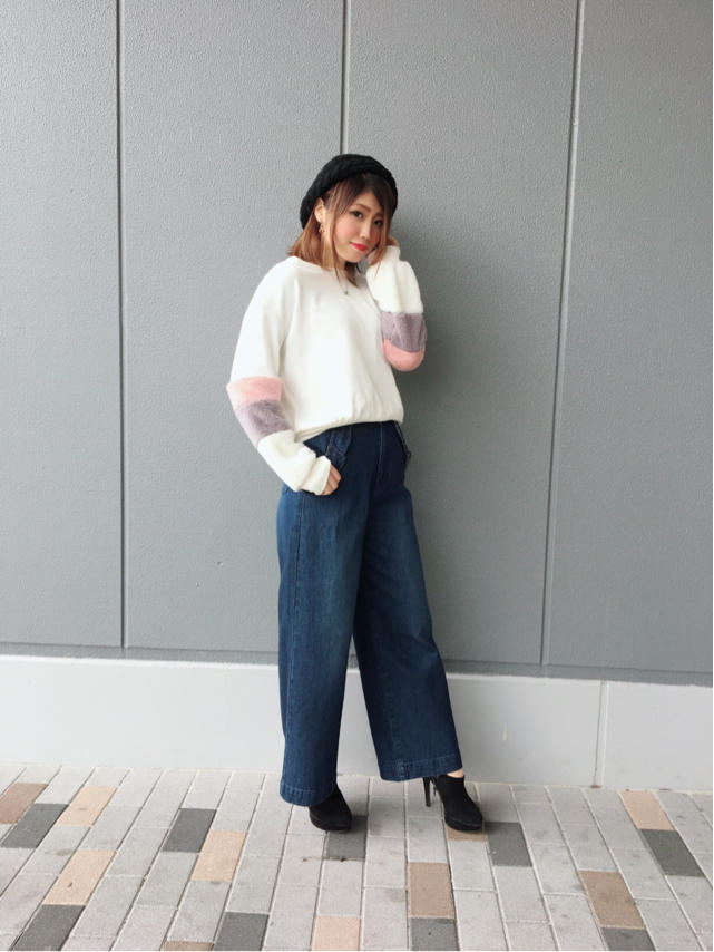 ♥袖段々ファートップス♥HITOMI♥