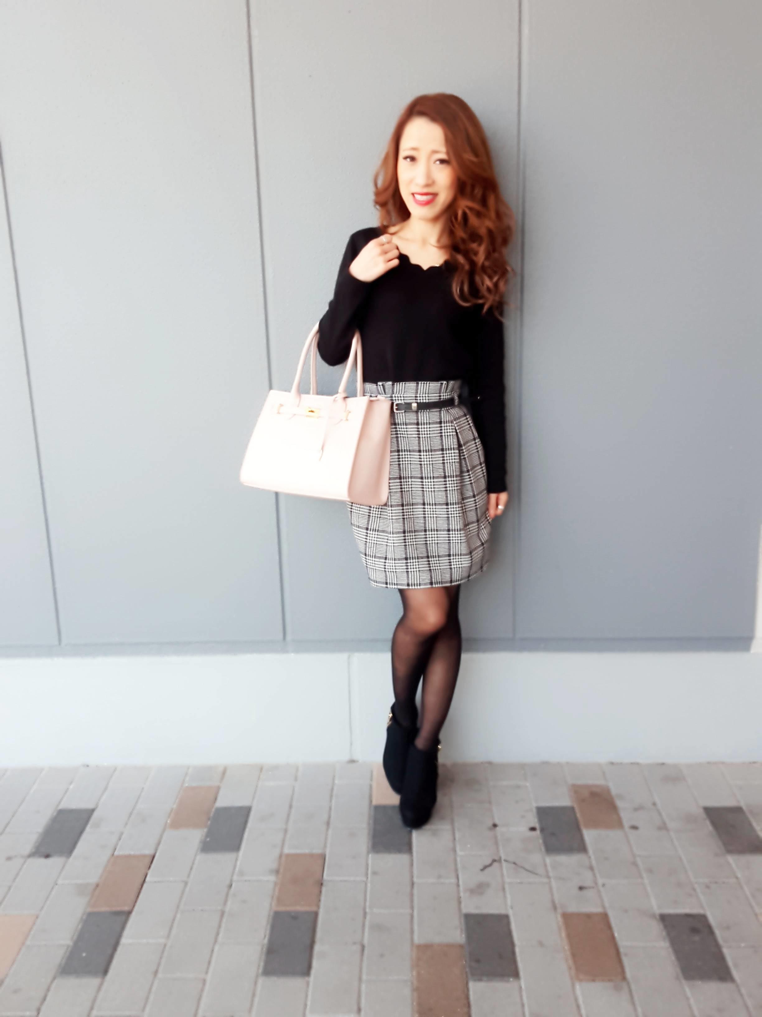 大人可愛い❋チェックコクーンスカート･･･Nao