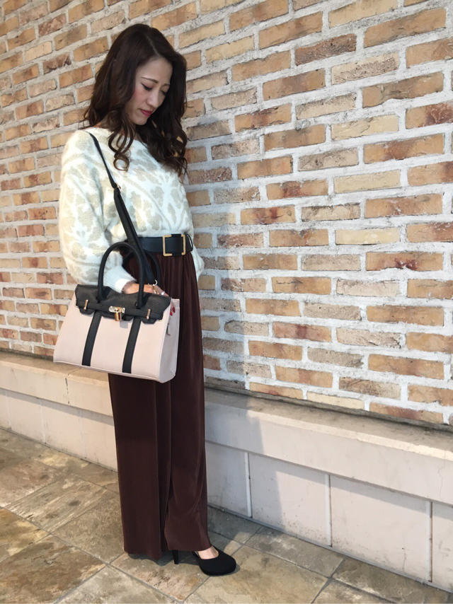 配色キー付きボストンbag☆今年初のイルミネーション☆Rina☆