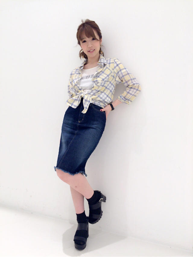 チェック柄シャツ×ロゴTシャツcode☆·˖✶いくみ