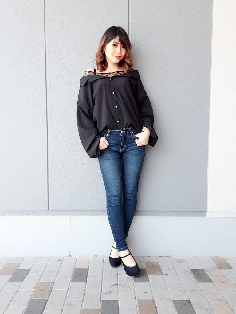 ♡ボリューム袖オフショルシャツ♡HITOMI♡