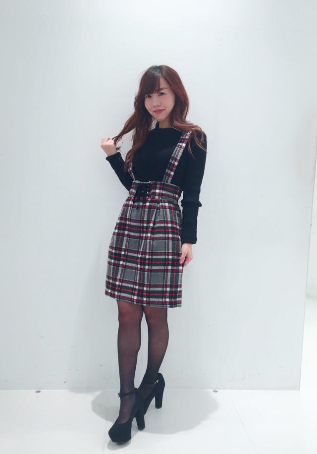 インナー付きチェック柄skirtセット♡lunchbox♥いくみ