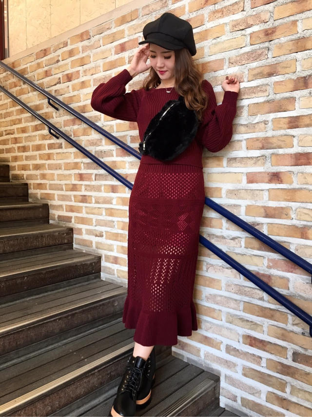 ꫛꫀꪝ♡透かし編みニットアップ♥+ＮＥＷネイル！MAHO