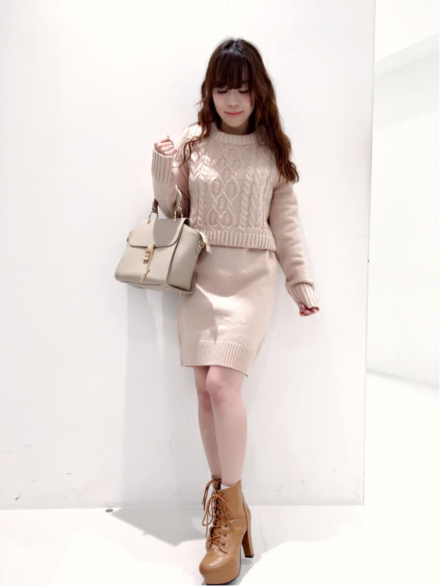 ケーブルセパレートニットワンピ  ハルナ