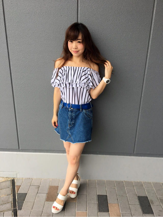 フリルオフショルトップス♡sakura