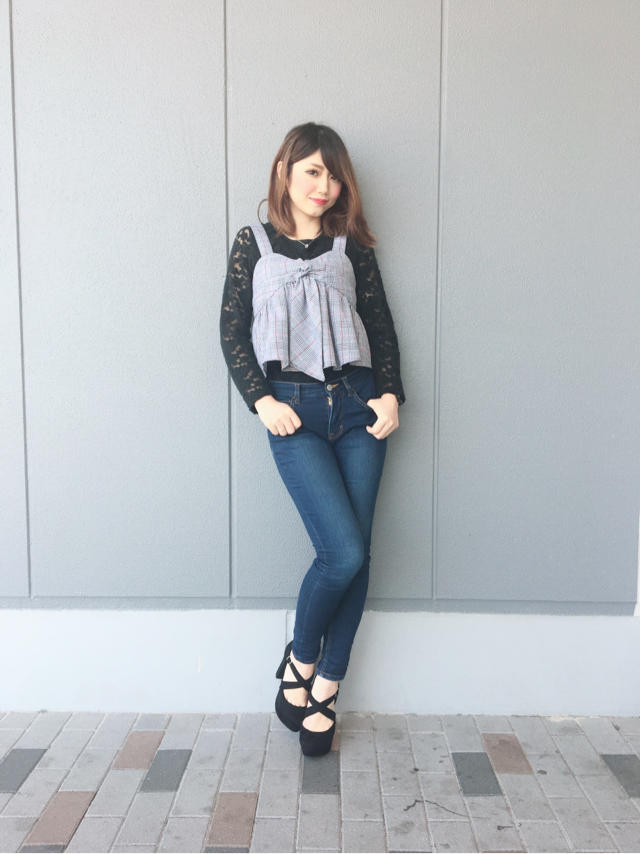 !!再入荷!!レースインナー付キャミtops♡MAHO