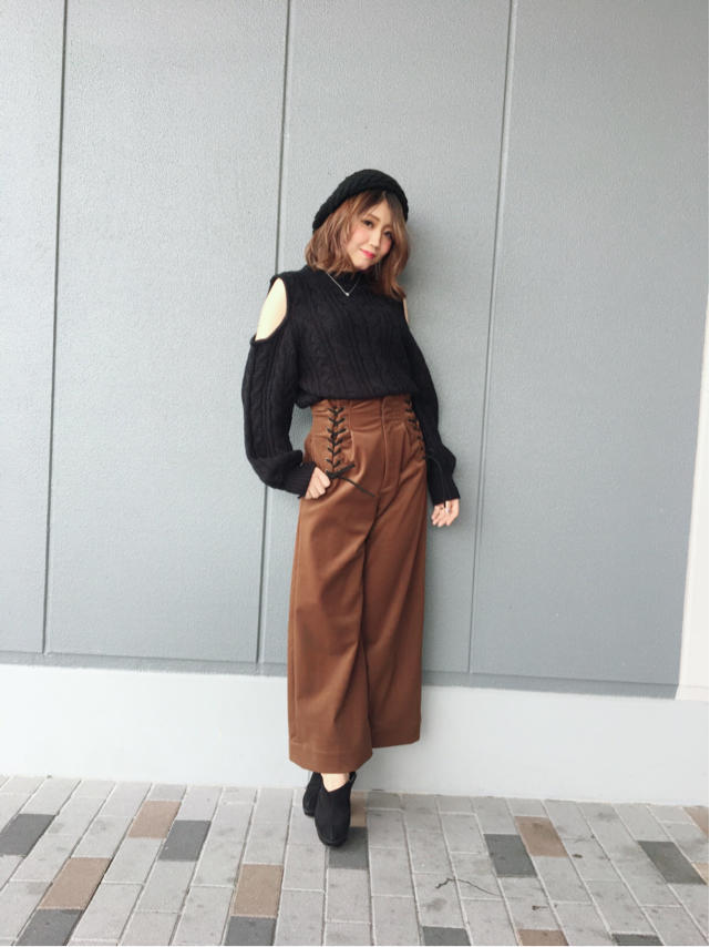 ♡肩開きMIXニットTOPS♡HITOMI♡
