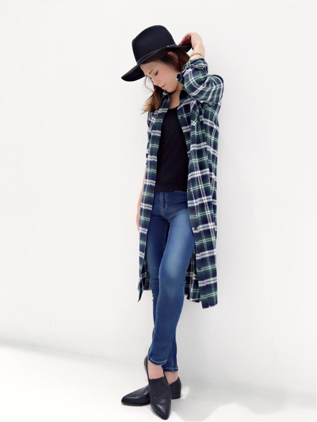 ロングシャツコーデ☆.*･ﾟことね