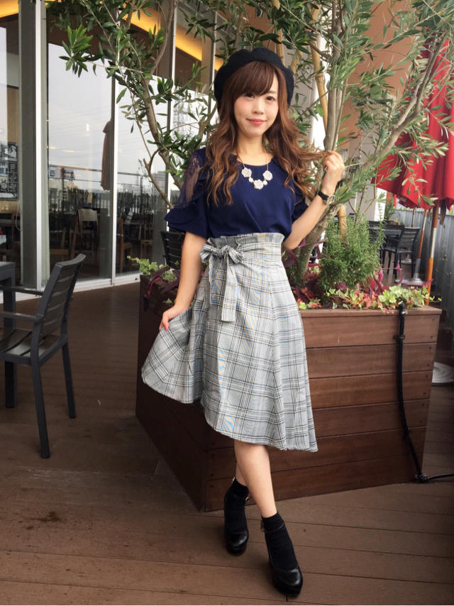 フリル×グレンチェックのガーリーcode❁*.Nao
