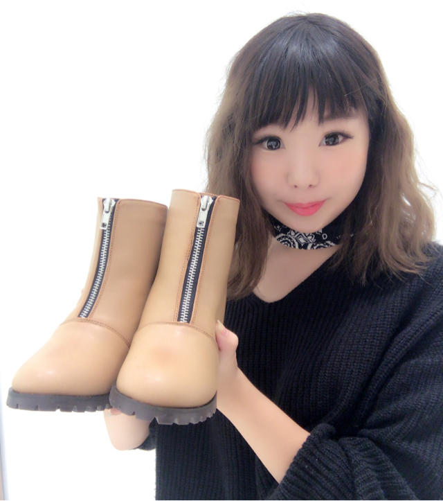 前ジップショートブーツ♡*°履きやすくて合わせやすい！あやか