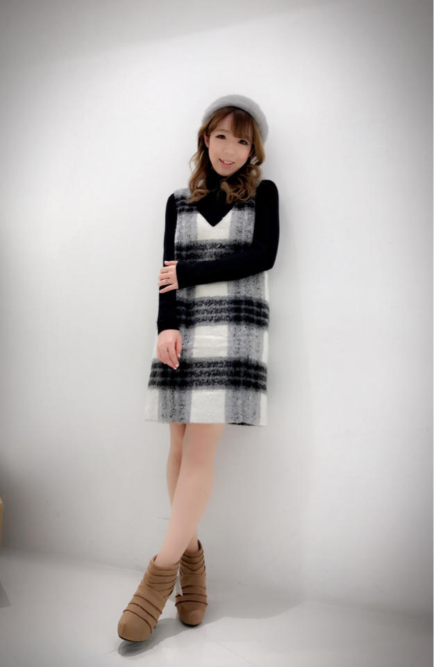 配色チェックワンピース♡ayaka