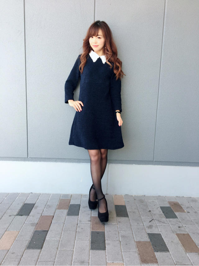 襟付きワンピース♡lunchbox♥いくみ
