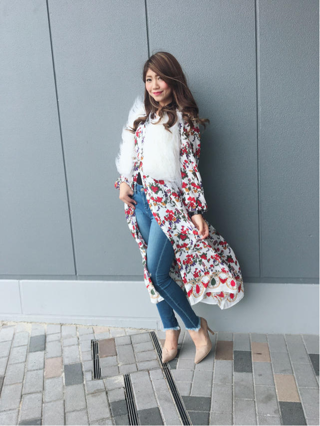 新作LOOKBOOKにて白石麻衣ちゃん着用!!エキゾチック花柄ワンピ♡。* ゜.MAHO