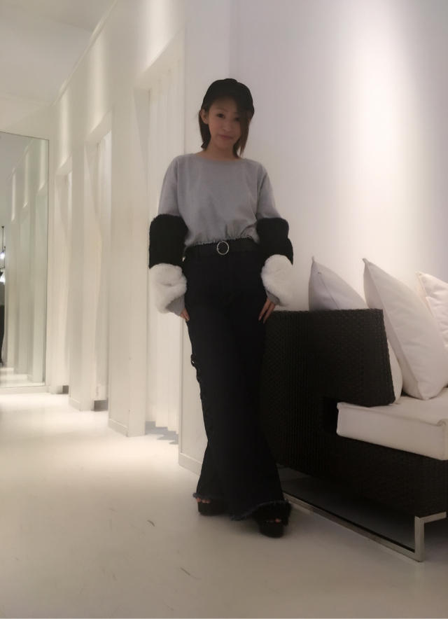 再入荷★３段袖ファートップス