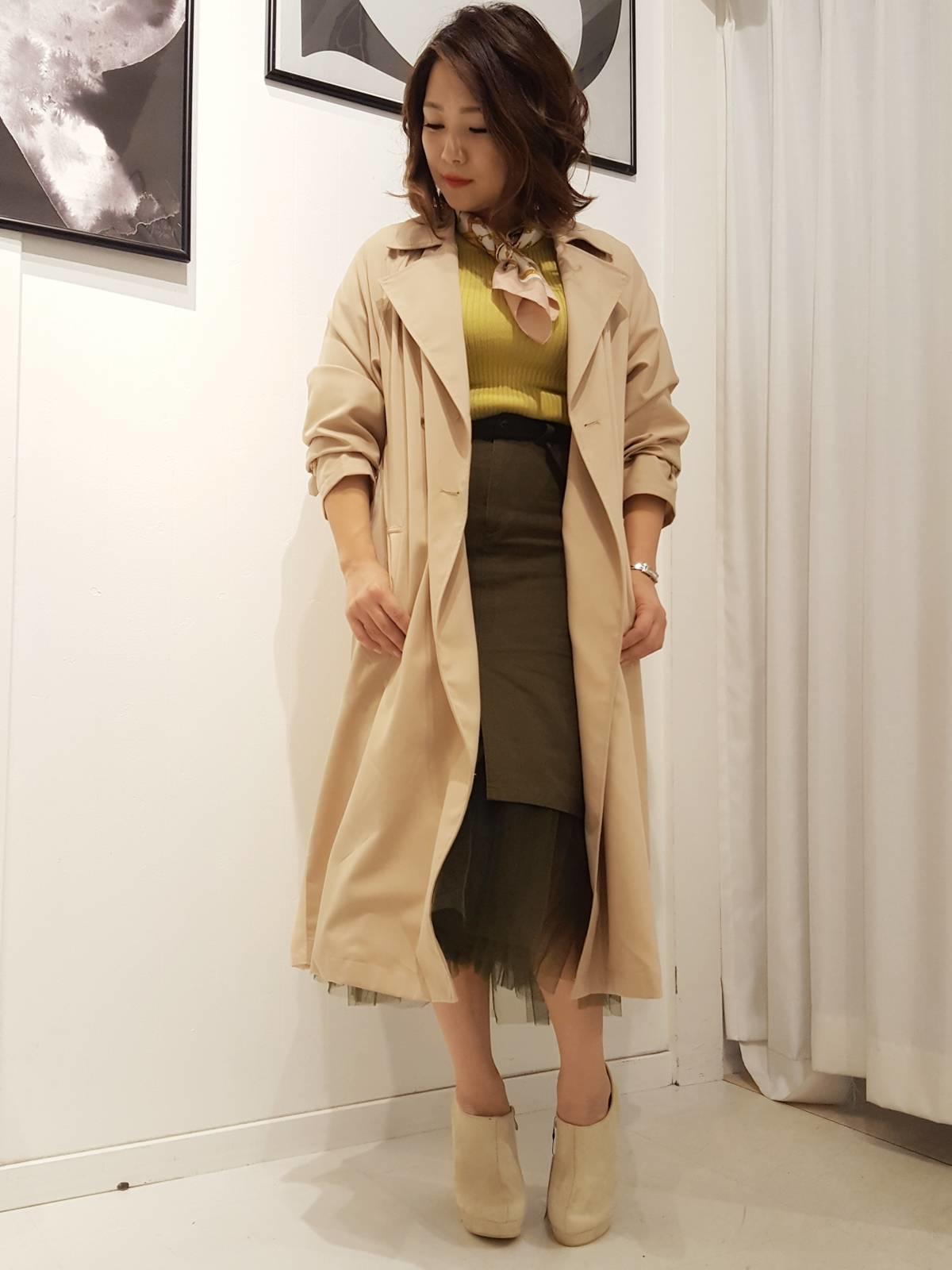 新作☆チュールタイトスカートコーデ