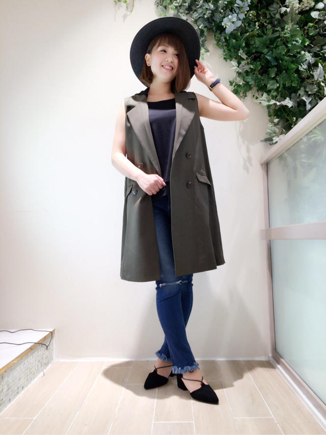 明日発売♡A/W商品、ロングジレ♡オフショット第二弾♡まみたす