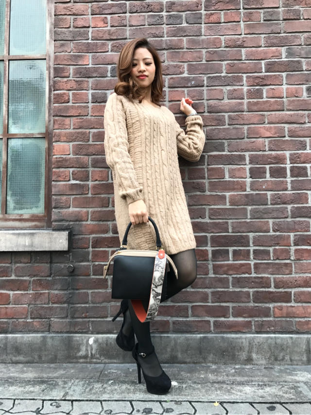 大人気！再入荷商品♡♡ごわつかない!!ニットワンピ♡小柄な方もすっきり♡ナナ