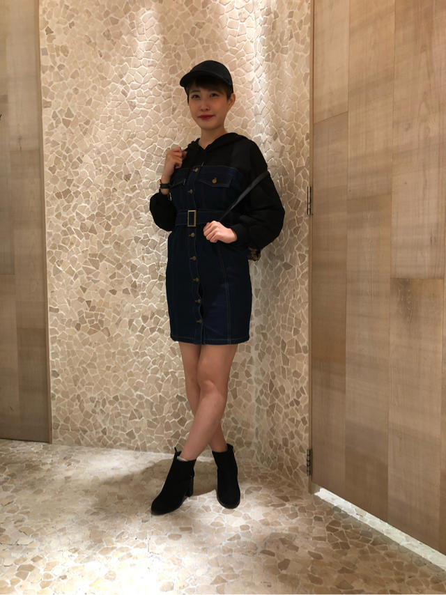 new！デニムドッキングパーカワンピース :)♡ みゆとユニバ♡