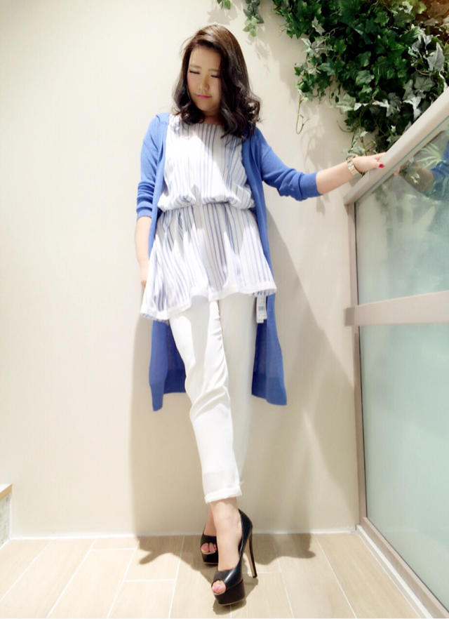 ノースリストライプOP♡引き続き流行の、、♡new hair♡キョン