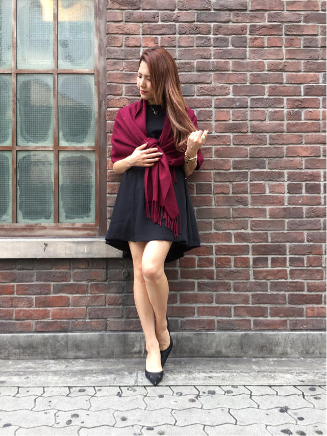 裾フレアシンプルワンピース❤︎結婚式やパーティーにも♡まみたす