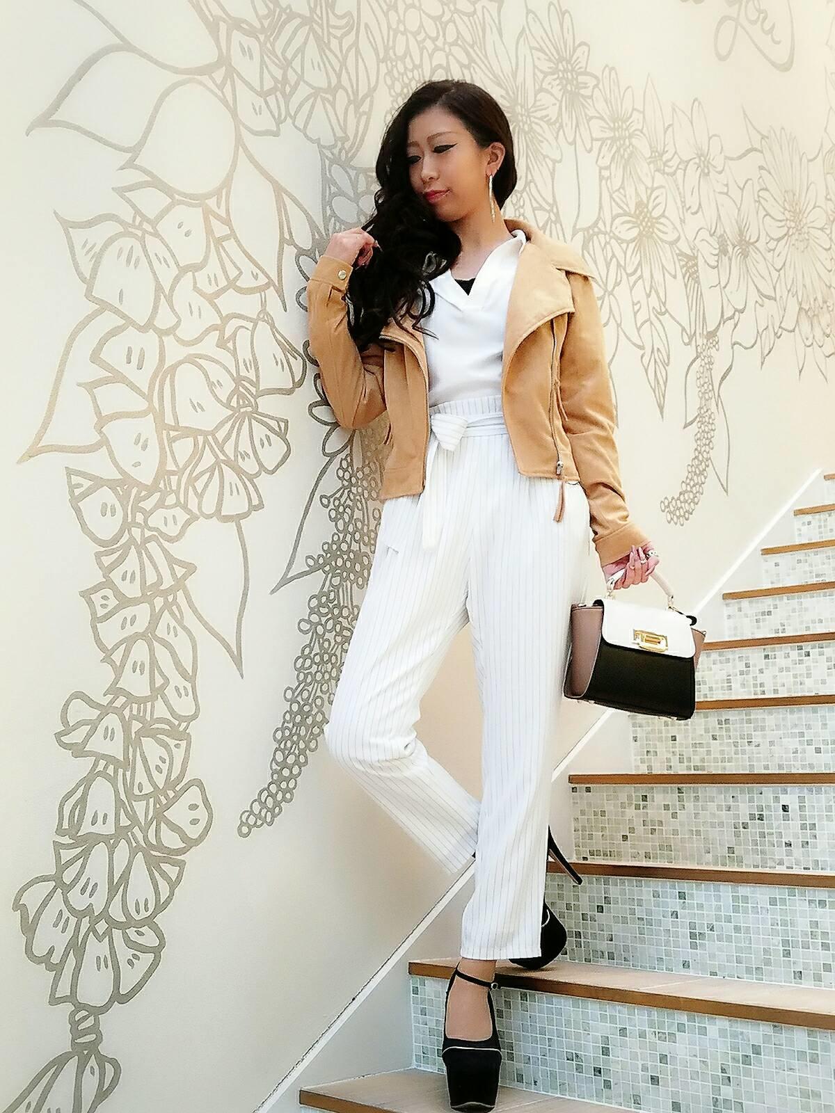 スウェードジャケットのプチプラcoordinate❤ELLE
