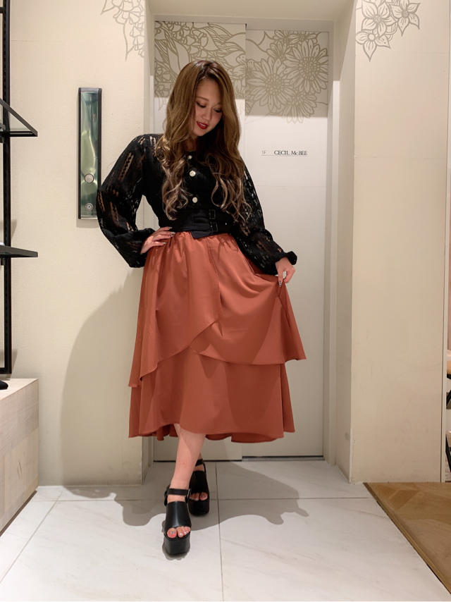 新作CODE！！縦レースブラウス×配色ベルトイレヘムスカートのご紹介♡♡