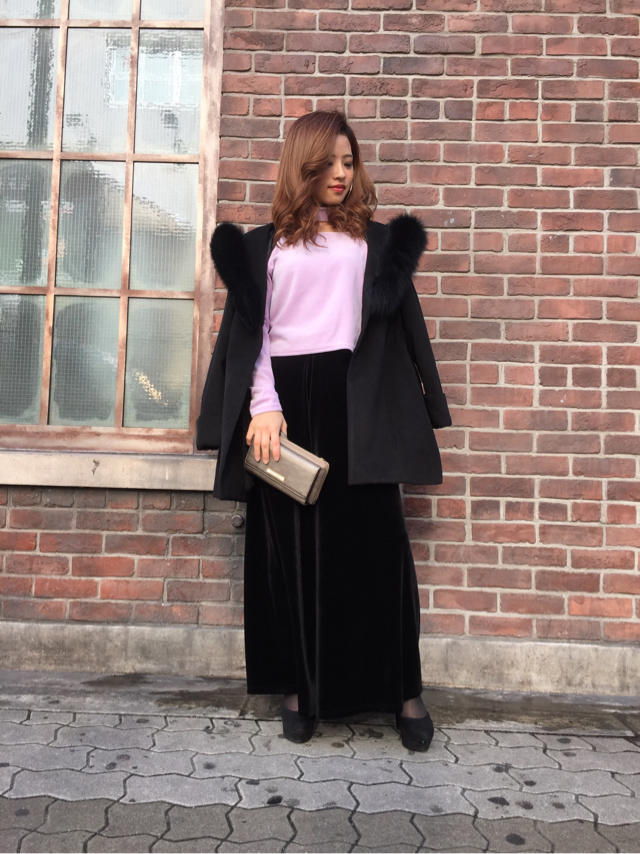 【新作】ベロアワイドパンツでカッコイイstyling☆★大人気のインナーが再入荷‼︎♡