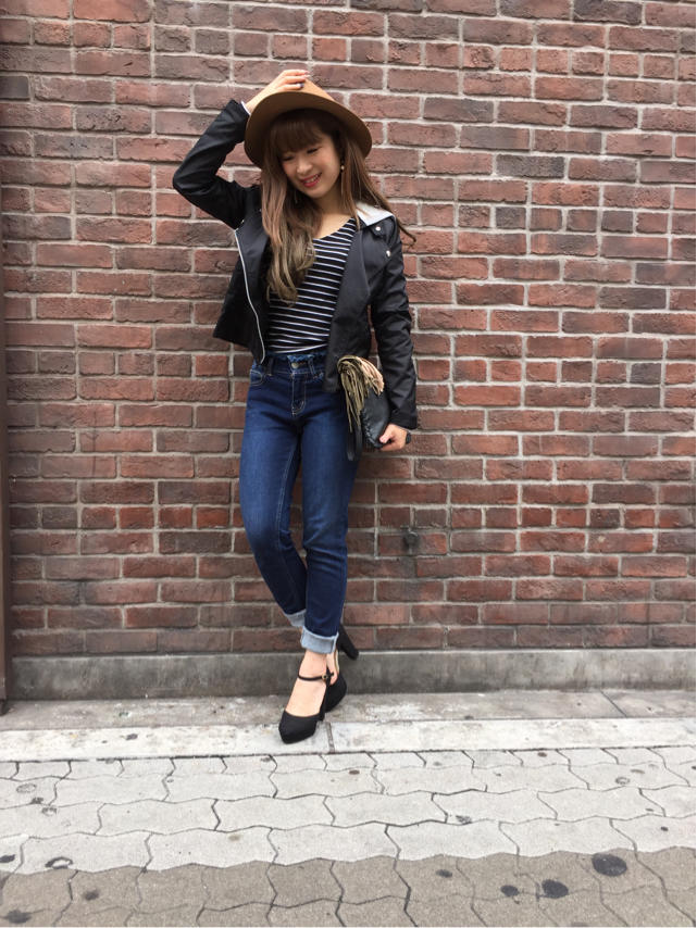 new arrival❤︎ライダース風ブルゾン❤︎全色着てみました♡去年の…爆笑写真♡まみたす