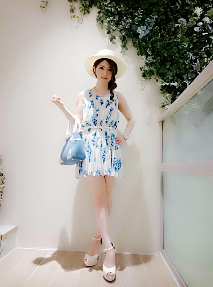 新作ほやほや♡花柄プリーツ チュニックワンピ♡ナナ
