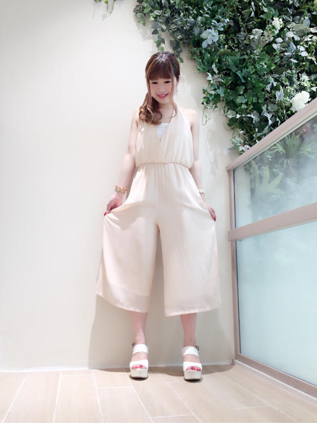 着心地抜群♡ホルターカシュクールコンビネゾン♡昨日の休憩♡まみたす