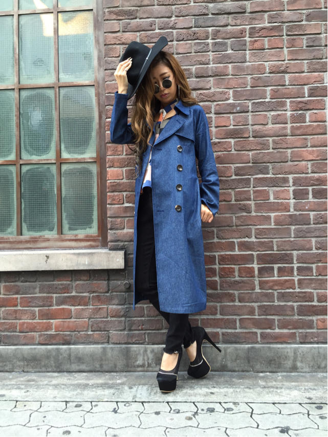 【CECIL PRESS掲載】デニムトレンチコート♡休日、前夜♡まみたす