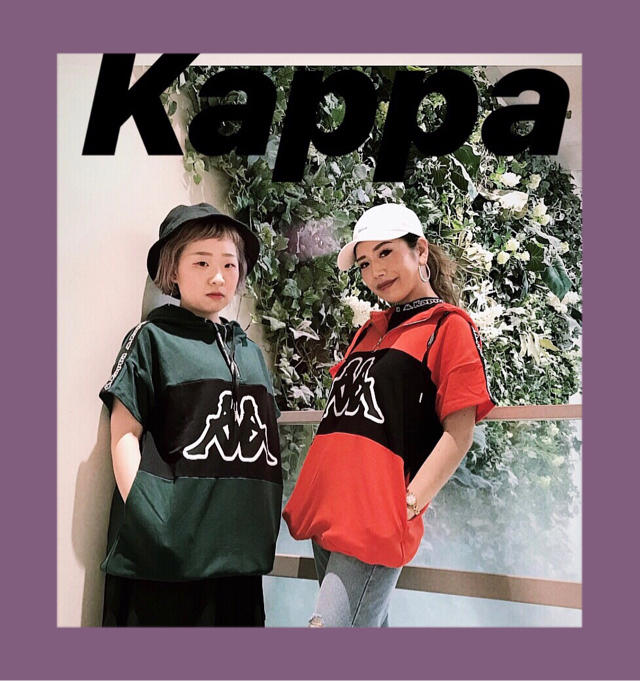 明日から店頭販売スタート！！初コラボ商品のkappaアイテム♡♡みんなでkappaコラボ着用でオフショット♡♡