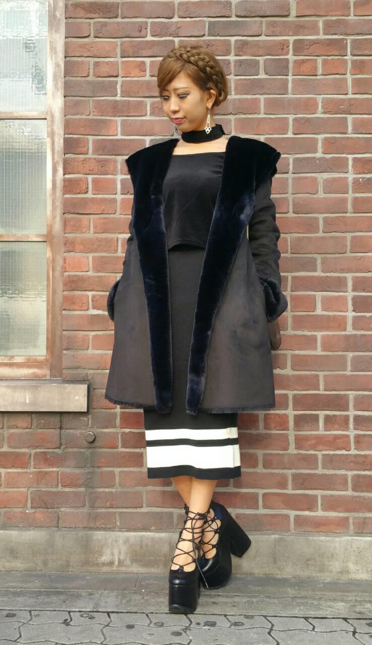 ▼All black coordinate▼ELLE