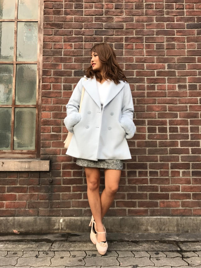 ❤冬のデート勝負服コーデ❤おかえりなさい...タックスカート♡笑《ナナ》