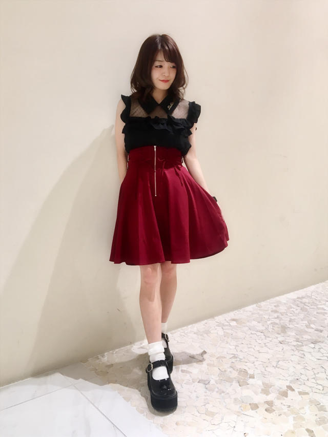 チュール切り替えが可愛いコーデ* ੈ✩‧₊˚