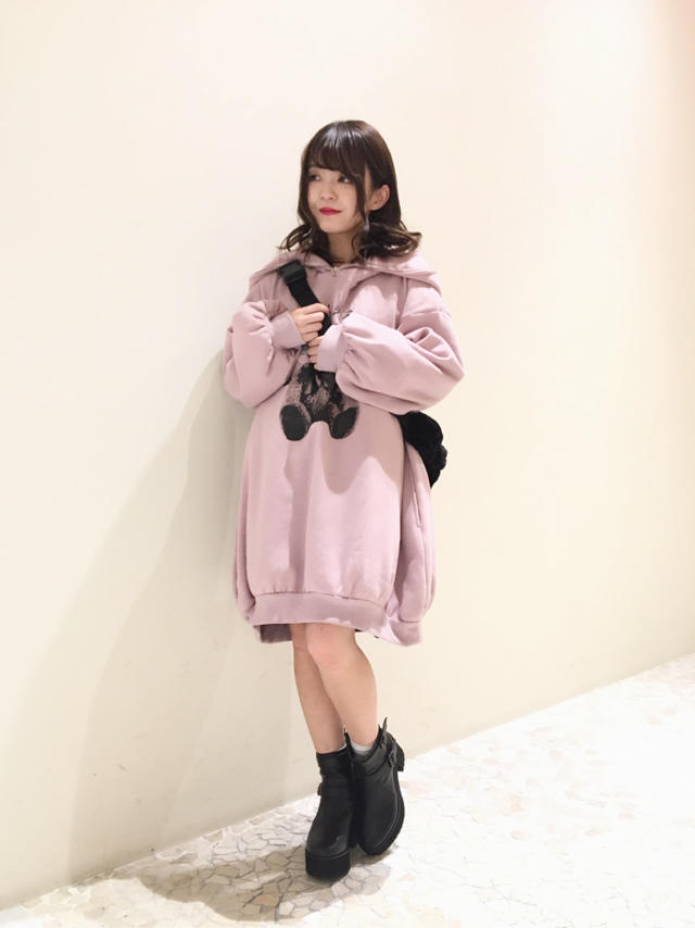 えんじぇるBearのプリントがポイントのコーデ* ੈ✩‧₊˚