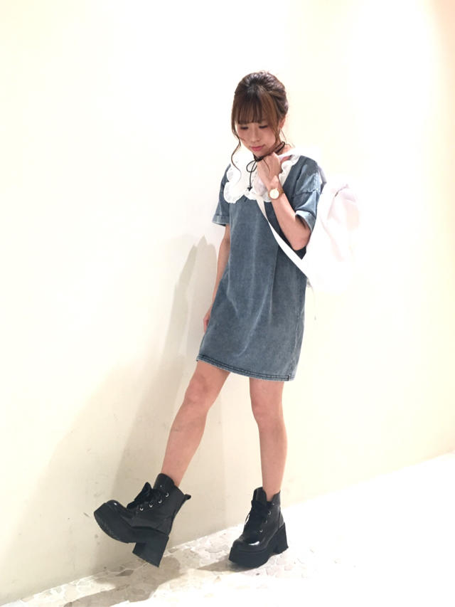セーラーワンピも襟の着脱で2way♡らくカワcoordinate♡