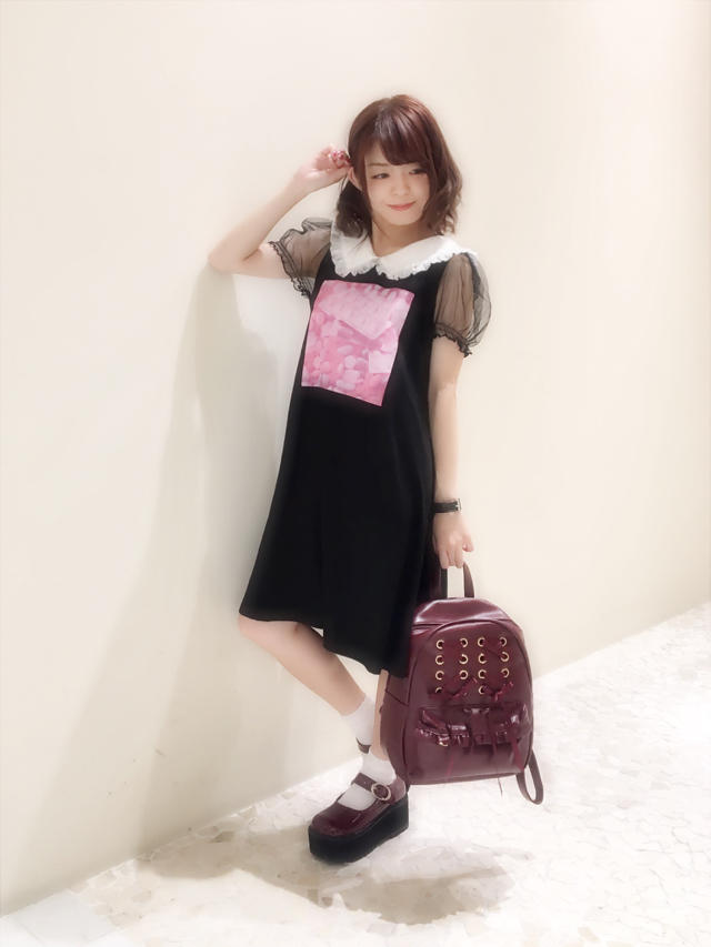 Aラインのシルエットが可愛いワンピコーデ* ੈ✩‧₊˚