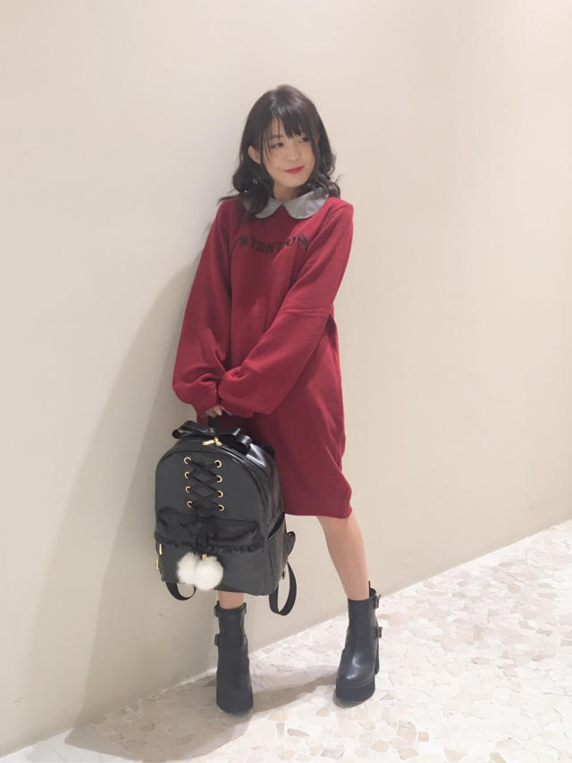 チェック衿がポイントコーデ* ੈ✩‧₊˚