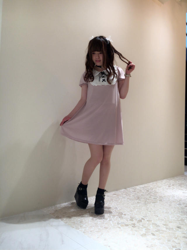 心斎橋筋店 ♡ フロント部分がとってもdollyなワンピースをRockに仕上げました♡