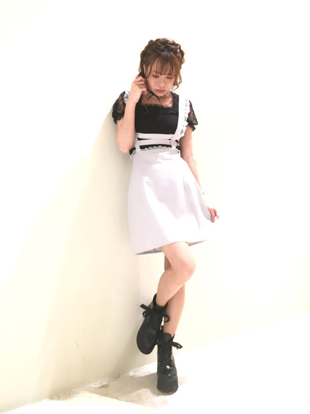 ハーネススカート♡フリルいっぱいgirly coordinate♡